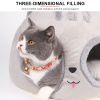 Soft Round Cat Deep Sleep Comfort In Winter Cat Bed Dog Iittle Mat Basket Small Cat Dog House Portable Pets Tent Cozy Cave Nest