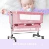 Baby Bassinet Bedside Sleeper 3 in 1 Bedside Crib, Adjustable Portable Bed for Infant/Baby/Newborn,with Mosquito Nets, Large Storage Bag, Comfortable