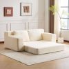Loveseat Sofa, Comfortable Deep Seat Sofa Bed, Modern Small Corduroy Couch for Living Room Bedroom,Reversible Cushion with Pillows