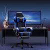 Video Game Chairs for Adults, PU Leather Gaming Chair with Footrest, 360Â°Swivel Adjustable Lumbar Pillow Gamer Chair