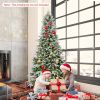 6/7.5/9 FT Pre-Lit Artificial Christmas Tree with 765/1135/1871 Tips and 280/470/690 Warm-White LED Lights