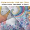 Unicorn Quilt Set 3 Piece, Lightweight Kids Microfiber Coverlet Colorful Cartoon Cute Bedspread Set (1 Quilt,2 Pillow Shams)