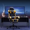 Video Game Chairs for Adults, PU Leather Gaming Chair with Footrest, 360Â°Swivel Adjustable Lumbar Pillow Gamer Chair
