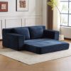 Loveseat Sofa, Comfortable Deep Seat Sofa Bed, Modern Small Corduroy Couch for Living Room Bedroom,Reversible Cushion with Pillows