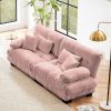 Cloud Couch 2 Seater Sofa for Living Room, Chenille 2 - Seat sofa with 2 Lumbar pillows and 2 throw pillows