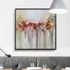 Oil Painting Hand Painted Square Still Life Floral / Botanical Modern Stretched Canvas Home Living Room Bedroom Luxurious Decoration Painting