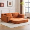 Loveseat Sofa, Comfortable Deep Seat Sofa Bed, Modern Small Corduroy Couch for Living Room Bedroom,Reversible Cushion with Pillows