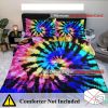 Colorful Tie Dye Duvet Cover Set, Blue Black Bed Set Girls Comforter Cover and Pillow Shams for Women Decor Bedroom