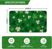 Mode Green Cute Shamrock St. Patrick's Day Doormat, Home Decor Low-Profile Switch Rug Door Mat Floor Mat for Indoor Outdoor 17x29 Inch