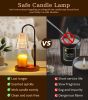 Candle Warmer Lamp with Timer - Electric Candles Wax Warmers Glass Lamps for Jar Candles Burner Adjustable Height and Dimmable Light Modern No Flame S