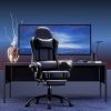 Video Game Chairs for Adults, PU Leather Gaming Chair with Footrest, 360Â°Swivel Adjustable Lumbar Pillow Gamer Chair