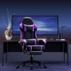 Video Game Chairs for Adults, PU Leather Gaming Chair with Footrest, 360Â°Swivel Adjustable Lumbar Pillow Gamer Chair