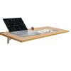 Wall Mounted Folding Table, 47.2 x 19.7 inches Wall Mount Table, Floating Desk with Iron Bracket, Fold Down Desk for Small Spaces, Home Office, Dining