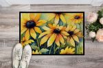 NEW Maryland Black-Eyed Susans in Watercolor Doormat Front Door Mat Indoor Outdoor Rugs for Entryway, Non Slip Washable Low Pile, 18H X 27W