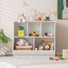 5-Cube Wooden Kids Toy Storage Organizer with Anti-Tipping Kits