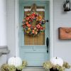Fall Peony and Pumpkin Wreath, Fall Autumn Thanksgiving Farmhouse