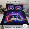 3PCS Gamer Gaming Bedding Sets 3D Gamepad Duvet Cover Sets for Boys Games Colorful Game Controller Modern Room Decor Home Quilt Cover Set