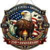 1 pc 250th anniversary of American independence, bald eagle commemorative wooden plaque, home porch decoration, wooden hanging board