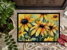 NEW Maryland Black-Eyed Susans in Watercolor Doormat Front Door Mat Indoor Outdoor Rugs for Entryway, Non Slip Washable Low Pile, 18H X 27W