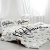 Duvet Cover Set Christmas Theme Merry Christmas Holiday Season Luxury Reversible Bedding Set Comforter Cover (1 Duvet Cover+2 Pillowcases)