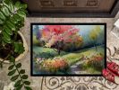 NEW North Carolina Dogwoods in Watercolor Doormat Front Door Mat Indoor Outdoor Rugs for Entryway, Non Slip Washable Low Pile, 18H X 27W
