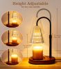 Candle Warmer Lamp with Timer - Electric Candles Wax Warmers Glass Lamps for Jar Candles Burner Adjustable Height and Dimmable Light Modern No Flame S