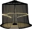 9/10 FT Mosquito Net for Patio Umbrella Outdoors Screen Polyester Hanging Tent(Mosquito Net Only)