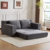 Loveseat Sofa, Comfortable Deep Seat Sofa Bed, Modern Small Corduroy Couch for Living Room Bedroom,Reversible Cushion with Pillows