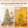 6/7.5/9 FT Pre-Lit Artificial Christmas Tree with 765/1135/1871 Tips and 280/470/690 Warm-White LED Lights
