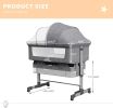 Baby Bassinet Bedside Sleeper 3 in 1 Bedside Crib, Adjustable Portable Bed for Infant/Baby/Newborn,with Mosquito Nets, Large Storage Bag, Comfortable