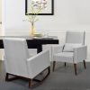2-in-1 Fabric Upholstered Rocking Chair with Waist Pillow