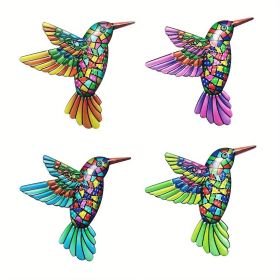 1pc/4pcs, Metal Hummingbird Wall Art Decor, Indoor Outdoor Wall Decoration, Home, Wedding (Style: Model ABCD)