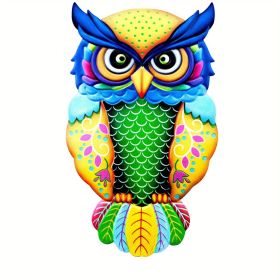 1pc Metal Owl Wall Decor, Indoor Outside Garden Decoration, Patio Fence Lawn Ornament, Home Decor (Style: Model C)