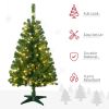 Pre-lit Artificial Christmas Tree Holiday DÃ©cor with Branches, Warm White or Colorful LED Lights, Auto Open