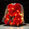 Artificial Rose Bear Flower  With Box and Light
