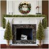 Christmas Wreath Reef For Front Door, Window or any room 24 Inch - With Bow, Bells, Red Berries