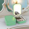 Portable Travel Makeup Bag With LED Mirror Rechargeable Beauty Mirror With 3 Color Light Dimmable Brightness Waterproof Cosmetic Bag With 4 Compartme