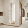 Floor Standing Mirror, Wall Mirror with Stand Aluminum Alloy Thin Frame,21''*64''
