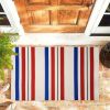 "Patriotic Diatom Mud Doormat - Red White Blue Non-Slip Entrance Mat for Indoor/Outdoor Use, Easy Clean Family Decor"
