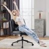 Criss Cross Legged Chair, Armless Office Desk Wide Seat Wheels, Swivel Height Adjustable Comfy Computer Task Seating Modern Home Room