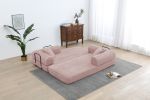 Foldable Sofa Bed, 77.9'' Folding Floor Couch, Compressed Convertable Sleeper Sofa, Memory Foam Couch with Pillow Back Support Armrest