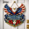 1 pc 250th anniversary of American independence, bald eagle commemorative wooden plaque, home porch decoration, wooden hanging board