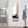Floor Standing Mirror, Wall Mirror with Stand Aluminum Alloy Thin Frame,21''*64''