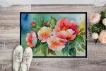 NEW Georgia Cherokee Rose in Watercolor Doormat Front Door Mat Indoor Outdoor Rugs for Entryway, Non Slip Washable Low Pile, 18H X 27W