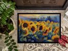 NEW Sunflowers in Watercolor Doormat Front Door Mat Indoor Outdoor Rugs for Entryway, Non Slip Washable Low Pile, 18H X 27W