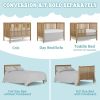 Baby Crib 5-in-1 Convertible,   Non-Toxic Finish, Simplistic Nursery Furniture
