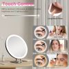 30X Magnifying Mirror With Light 3 Colors Dimmable Brightness Included Tweezer Scissor Travel Magnifying Makeup Mirror with Suction Cup 360Â° Adjustab